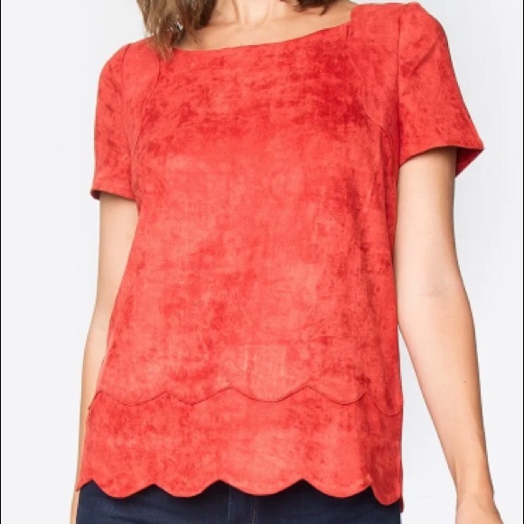 DEMI SUEDE TOP - Picture 1 of 2